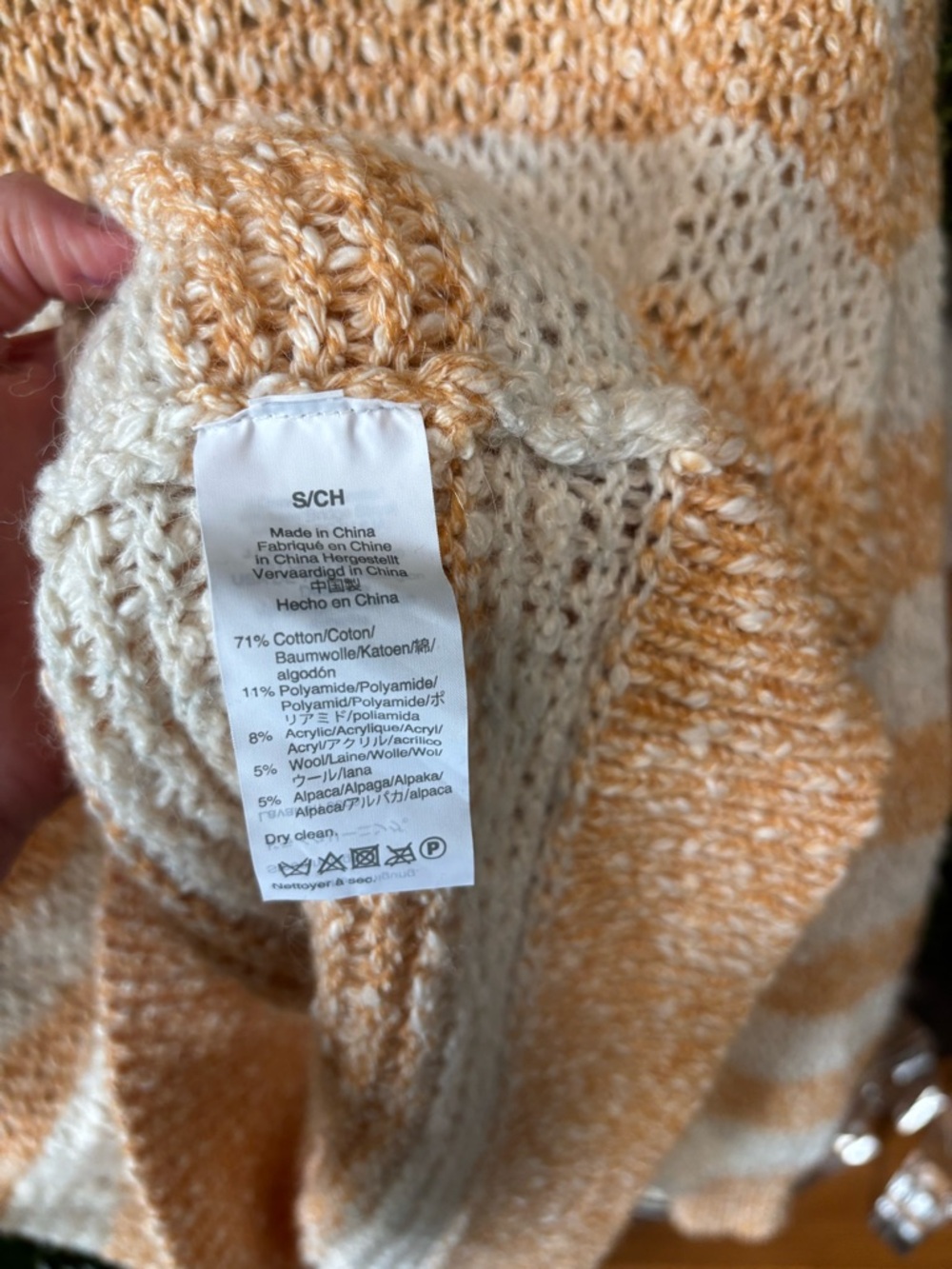 Madewell Baez Pullover Sweater in Caramel Strip | Small - Picture 5 of 6